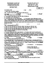 Đề kiểm tra học kỳ II môn Vật lý Lớp 12 - Mã đề 1387 - Năm học 2019-2020 - Trường THPT Phú Lâm